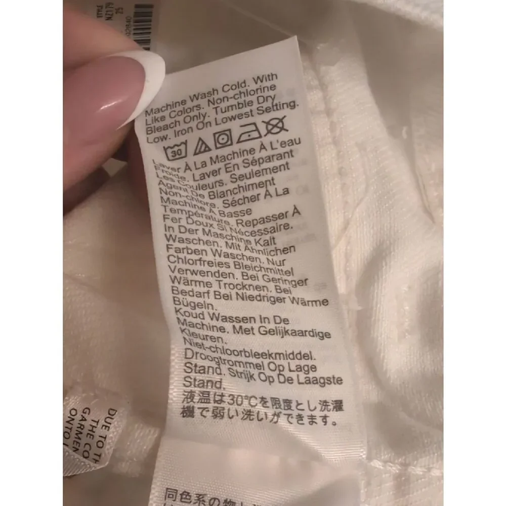 NWT Madewell X Benjamin Talley Smith Coolidge Low-Rise Wide-Leg Jean White 25